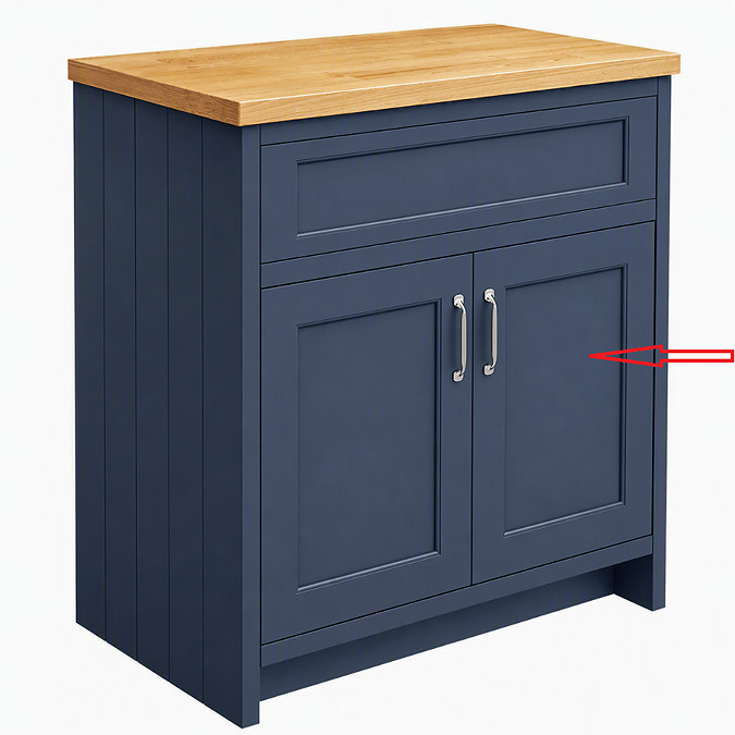 Right Hand Door for Chatsworth Blue 810mm Vanity Unit