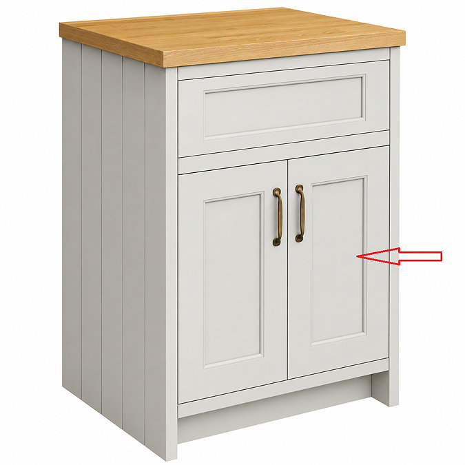 Right Hand Door for Chatsworth Grey 590mm Vanity Unit