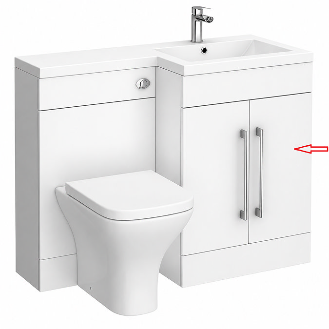 Right Hand Door for Valencia 1100mm White Gloss Combination Basin Unit