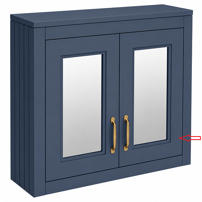 Right Hand Mirror Door for Chatsworth 690mm Blue 2-Door Mirror Cabinet