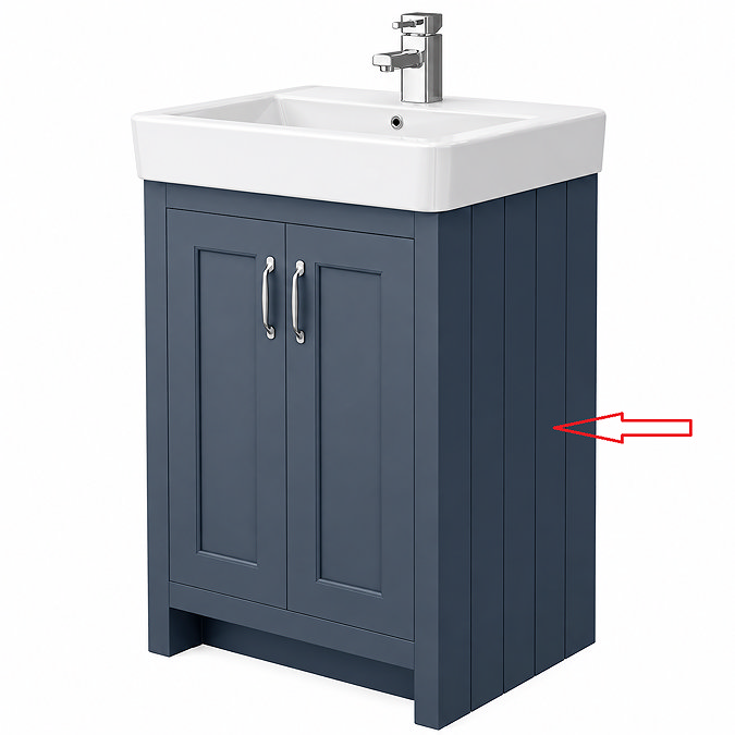 Right Hand Side Panel for Chatsworth 525mm Traditional Blue Vanity unit