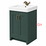 Right Hand Side Panel for Chatsworth 525mm Traditional Green Vanity Unit