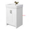 Right Hand Side Panel for Chatsworth 525mm Traditional White Vanity Unit