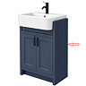 Right Hand Side Panel for Chatsworth Blue 600mm Semi Recessed Basin Unit