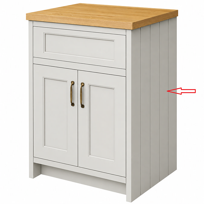 Right Hand Side Panel for Chatsworth Grey 590mm Vanity Unit