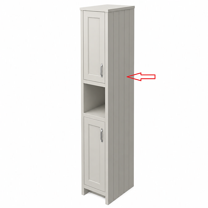 Right Hand Side Panel for Chatsworth Traditional Grey Tall Cabinet