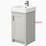 Right Hand Side Panel for Chatsworth Traditional Grey Vanity Unit 425mm