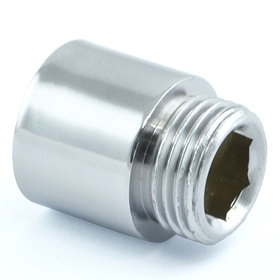 20mm Rigid Radiator Valve Extension 1/2 BSP - Chrome Plated Large Image