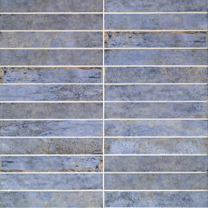 Riley Blue Rustic Stone Effect Wall Tiles - 50 x 300mm