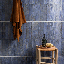 Riley Blue Rustic Stone Effect Wall Tiles - 50 x 300mm