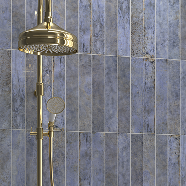 Riley Blue Rustic Stone Effect Wall Tiles - 50 x 300mm