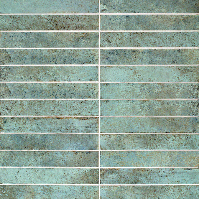 Riley Green Rustic Stone Effect Wall Tiles - 50 x 300mm