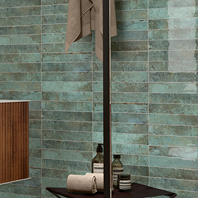 Riley Green Rustic Stone Effect Wall Tiles - 50 x 300mm