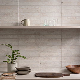 Riley White Rustic Stone Effect Wall Tiles - 50 x 300mm