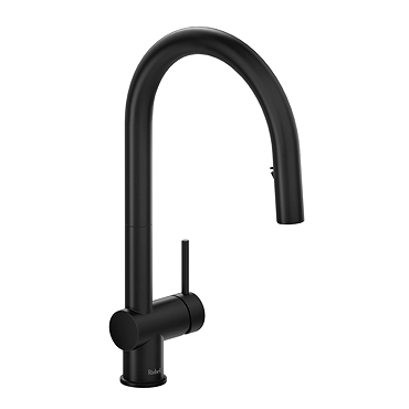 Riobel Azure Single Lever Kitchen Mixer with Pull Down Spray - Black