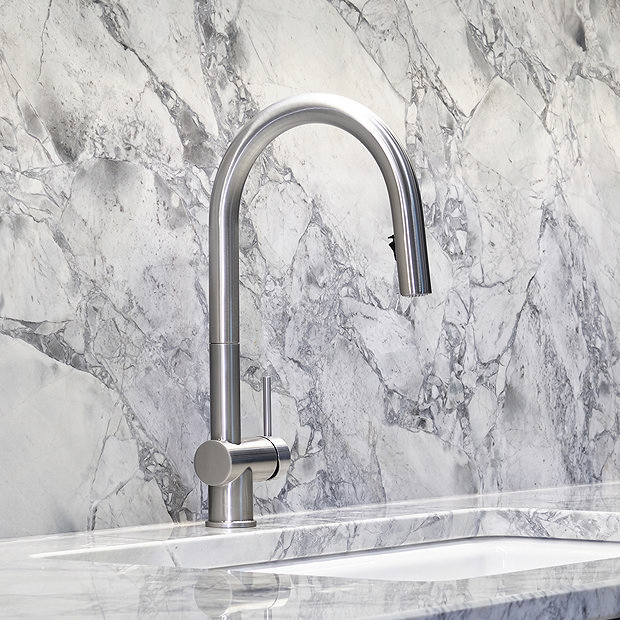 Riobel Azure Single Lever Kitchen Mixer with Pull Down Spray ...