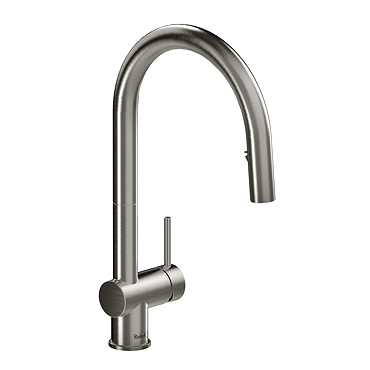 Riobel Azure Single Lever Kitchen Mixer with Pull Down Spray - Stainless Steel