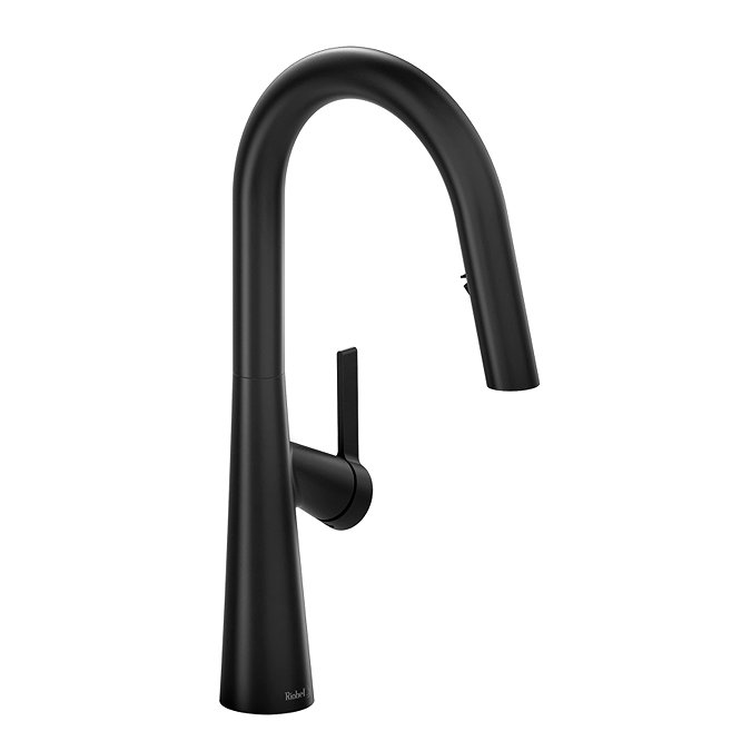 Riobel Ludik Single Lever Kitchen Mixer with Pull Down Spray - Black