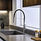 Riobel Mythic Single Lever Kitchen Mixer with Flexible Spout - Stainless Steel