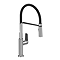 Riobel Mythic Single Lever Kitchen Mixer with Flexible Spout - Stainless Steel