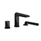 Riobel Parabola Deck Mounted Bath Shower Mixer - Black