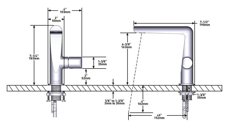 Riobel Parabola Single Lever Basin Mixer - Chrome