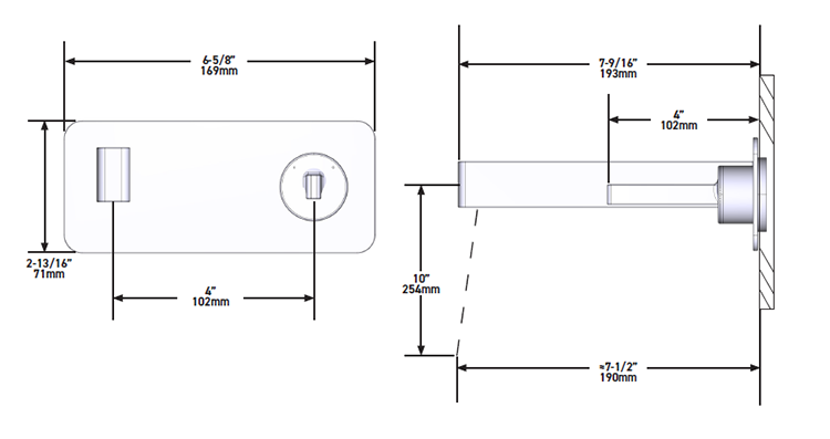 Riobel Paradox 360° Wall Mounted Single Lever Basin Mixer - Chrome