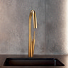 Riobel Solstice Single Lever Kitchen Mixer with Pull Down Spray - Brushed Gold
