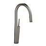 Riobel Solstice Single Lever Kitchen Mixer with Pull Down Spray - Stainless Steel