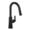 Riobel Trattoria Round Single Lever Kitchen Mixer with Pull Down Spray - Black