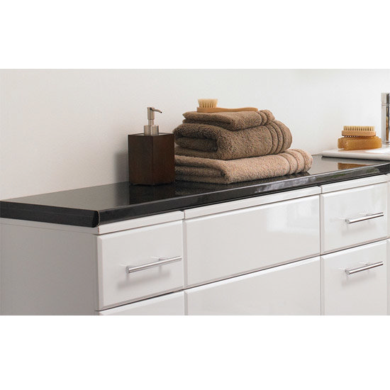Ritz High Gloss Black Worktop Large Image