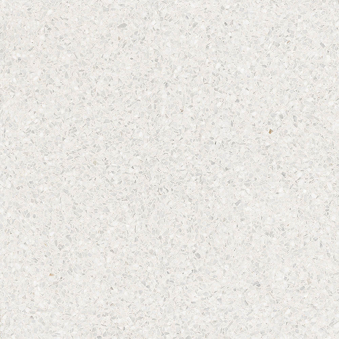 Rivara White Terrazzo Effect Floor Tiles - 608 x 608mm Large Image