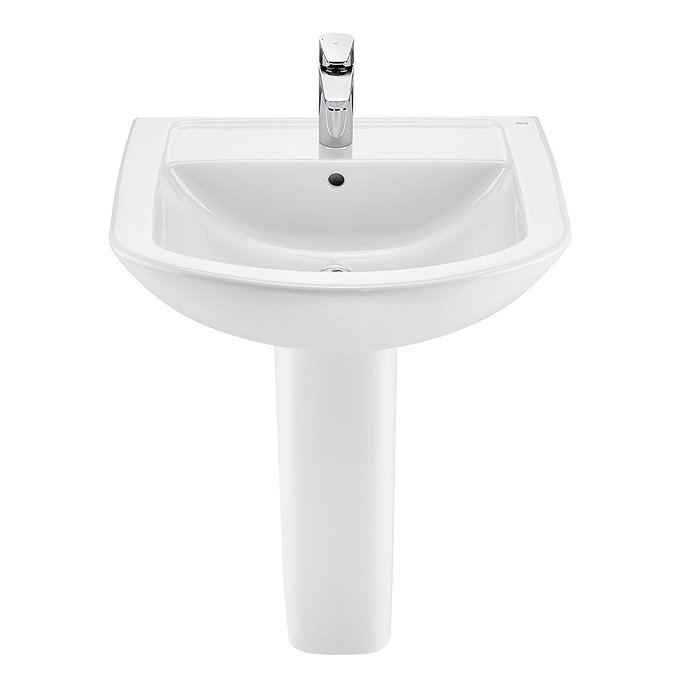 Roca Aire Round 600mm 1TH Basin with Full Pedestal Large Image