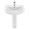 Roca Aire Square 600mm 1TH Basin with Full Pedestal Large Image