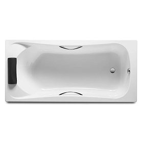 Roca BeCool 1800 x 800mm Rectangular Acrylic Bath with Grips Large Image