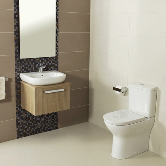 Roca Colina Comfort Height BTW Close Coupled Toilet with Soft-Close Seat Profile Large Image