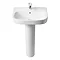 Roca Debba 550mm 1TH Basin with Full Pedestal Large Image