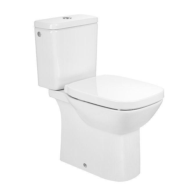 Roca Debba Square Rimless Close Coupled Toilet with Soft Close Seat