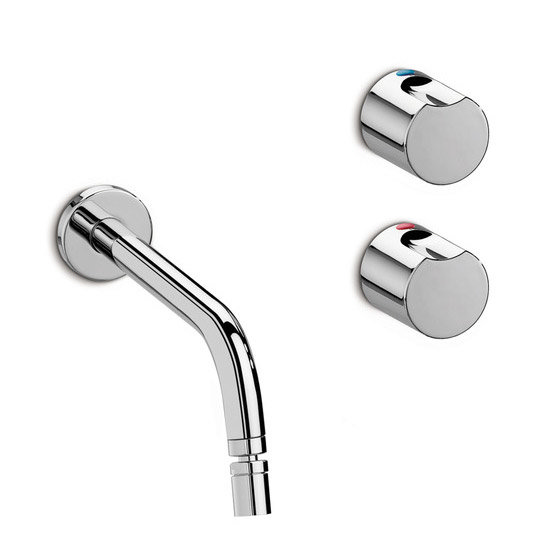 Roca Element Chrome 3 Hole Bidet Mixer excluding waste - 5A6462C00 Large Image