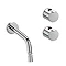 Roca Element Chrome 3 Hole Bidet Mixer excluding waste - 5A6462C00 Large Image