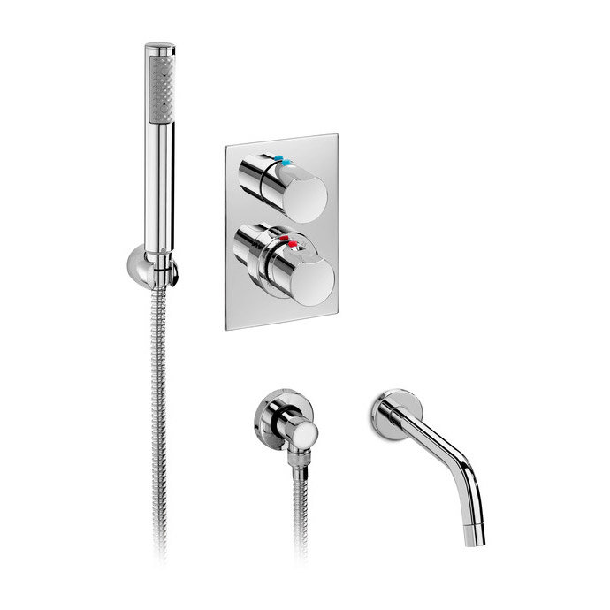 Roca Element Chrome Wall Mounted Bath Shower, Spout & Kit - 5A2762C00 Large Image