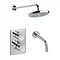 Roca Element Chrome Wall Mounted Bath Shower, Spout & Rose - 5A2862C00 Large Image