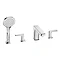 Roca Escuadra 4-Hole Bath Shower Mixer with Kit - A5A0901C00 Large Image