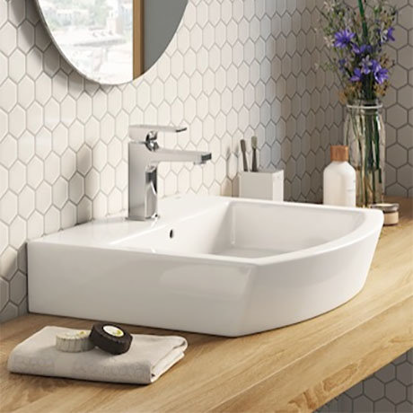 Roca Escuadra Smooth Body Mono Basin Mixer - A5A3220C0N Profile Large Image