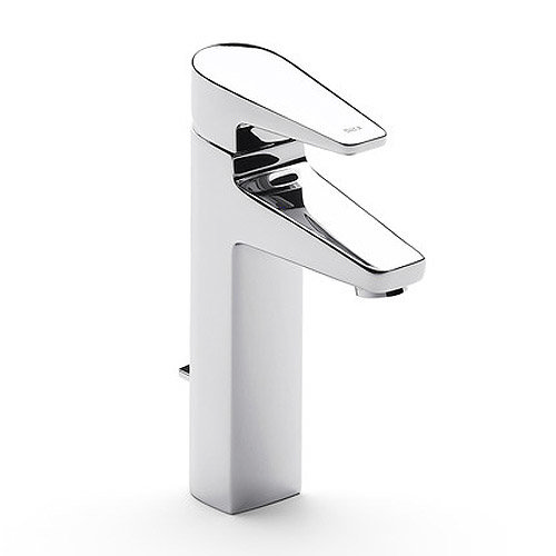 Roca Esmai Chrome Extended basin mixer with pop-up waste - 5A3431C00 Large Image