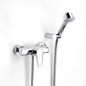 Roca Esmai Chrome Wall Mounted Shower Mixer & Handset - 5A2031C00 Large Image