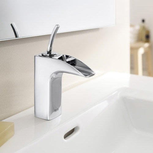 Roca - Evol Mono Basin Mixer with Pop Up Waste - 5A3049C00 Profile Large Image