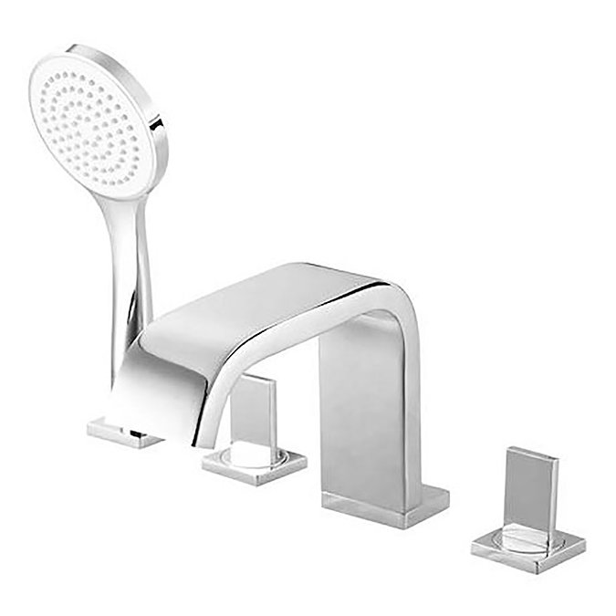 Roca Flat 4-Hole Bath Shower Mixer with Kit - A5A0932C0N Large Image