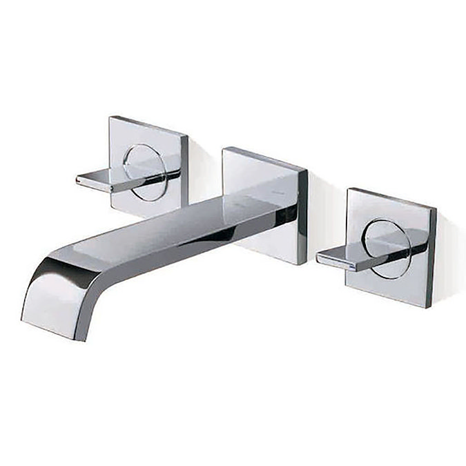 Roca Flat Wall Mounted 3-Hole Basin Mixer - A5A4732C0N Large Image