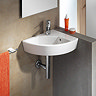 Roca Hall 350 x 430mm Offset Wall-hung 1TH Corner Basin Profile Large Image